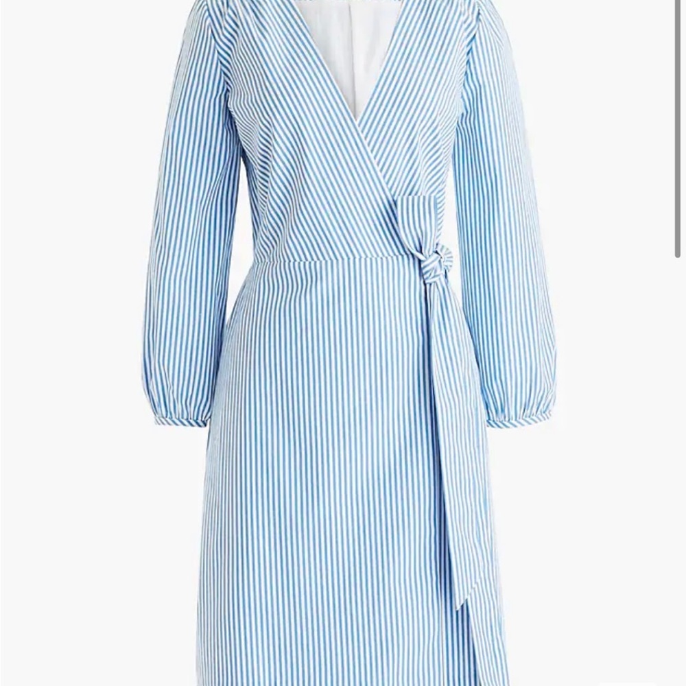 NWT J.Crew striped wrap dress